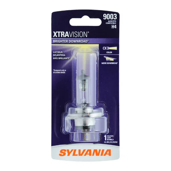 9003XV.BP – SYLVANIA Headlight Bulb, 9003 Halogen Bulb 65 Watt 12.8 Volt Clear Beam Color 910 Lumens 3200K Light Colo...